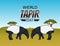 Vector graphic of world tapir day good for world tapir day celebration.