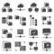 Vector Gray Folder Tree Icons set