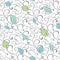 Vector Gray Green Blue Swirl Branches Leaves