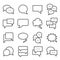 Vector gray line Speech bubbles icons set