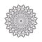 vector grayscale round simple mandala - adult coloring book page