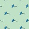Vector green background tropical birds, parrots, macaw, exotic cockatoo birds. Seamless pattern background