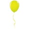 Vector green balloon ribbon