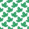 Vector green berry leaves seamless pattern. Background design for tea. Design for, packaging, wrapping paper, textile