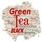 Vector green or black tea beverage culture