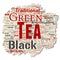 Vector green or black tea beverage culture
