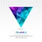 Vector green blue and purple color abstract low poly triangle ge