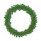 vector green christmas wreath  global colors. spruce wreath  pine wreath