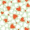 Vector green doodle cute multi direction red and white hearts valentine seamless pattern. Suitable for textile, gift