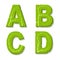 Vector green eco alphabet. Perfectly suited for healthy restaurants and green brands