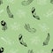 Vector green with feathers and swirls from the Feather Flight Collection seamless pattern background