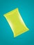 Vector green foil bag template for potato chips, coffee, sugar