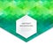 Vector green geometric layout template on white background with space in hexagon.