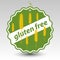 Vector green gluten free paper price tag label wheat stalks