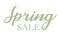 Vector green lettering sign spring sale for shopping