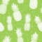 Vector green pineapples summer colorful tropical seamless pattern background. Great as a textile print, party invitation