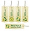 Vector GREEN RECYCLED Labels