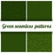 Vector green seamless pattern set