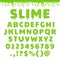 Vector green slime alphabet