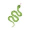 Vector of a green snake slithering