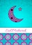 Vector greeting card to Ramadan and Feast of Breaking the Fast. Greeting background