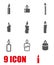 Vector grey candles icon set