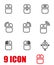 Vector grey computer mouse icon set