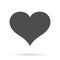 Vector Grey Heart Icon on white.