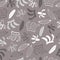 Vector grey monochrome hand drawn bananas doodle background pattern. Perfect for fabric, scrapbooking and wallpaper