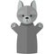 Vector grey wolf hand puppet doll for theatre show