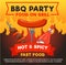 Vector grill sausage for barbecue party poster