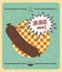 Vector. Grill sausage: BBQ me. Summer BBQ. BBQ season. BBQ poster. Summer getaway. Picnic outdoor. Family BBQ day. BBQ related goo