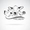 Vector group of animal farm label., Cow,pig,chicken. Logo Animal.