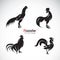 Vector group of rooster design