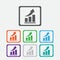 Vector growing graph icon. Infographic chart