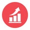 Vector growing graph icon. Infographic chart vector. color icon