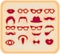 Vector grunge Mustaches and other Accessories Set