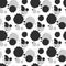 Vector grunge seamless pattern. Abstract texture with black blots. Creative graphically background.