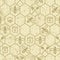 Vector grunge seamless pattern with linear bees, honeycombs, honey dipper symbol and design elements.