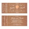 Vector Grunge Ticket for Wedding Invitation with Montgolfier