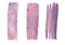 Vector grunge watercolor acrylic pink purple set of brush strokes with ink stains