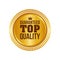 Vector Guaranteed Top Quality Gold Sign, Round Label