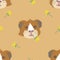 Vector guinea pigs seamless pattern.