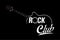 Vector Guitar illustration with cation Rock Club