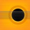 Vector guitar sound hole background.