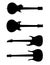 Vector guitars silhouettes