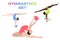 Vector gymnastics girl sport body