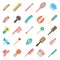Vector hairpins and brushes icon
