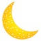 Vector Half Moon. Crescent Vector Illustration