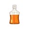 Vector half of whiskey scotch glass bottle icon